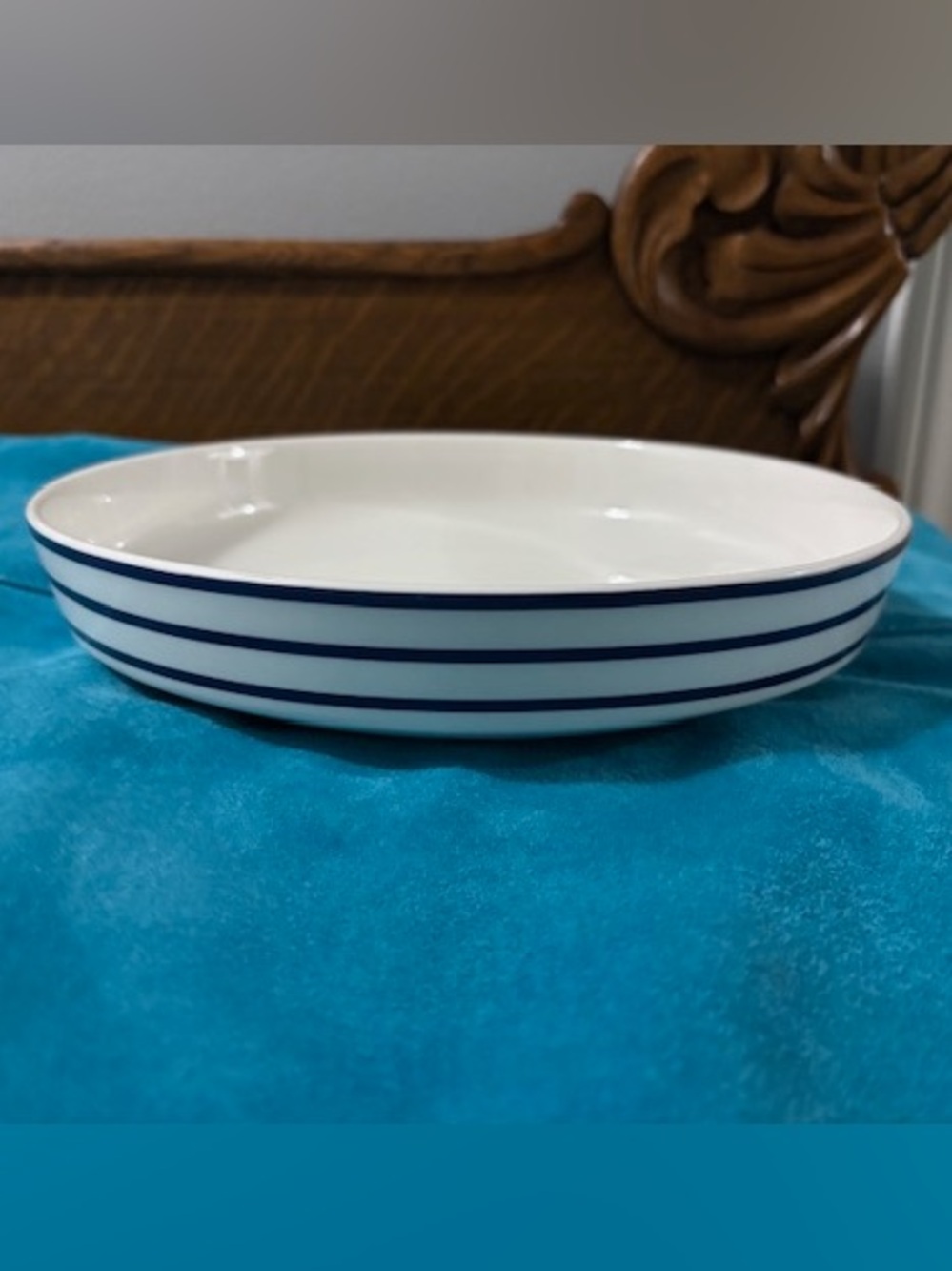 Kate Spade LENOX Primrose Drive Stripe Cobalt Pasta Bowl